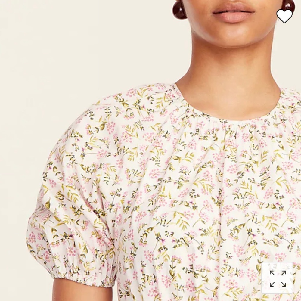 NWT J.Crew Side-Cutout Cotton Poplin Dress in Meadow Floral Tall 2